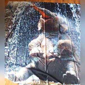 New Elephant Shower Curtain 70 Inches Long 6 Foot Tall 100% Polyester